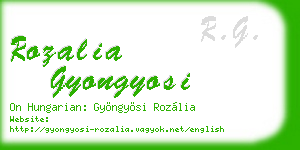rozalia gyongyosi business card