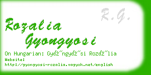 rozalia gyongyosi business card